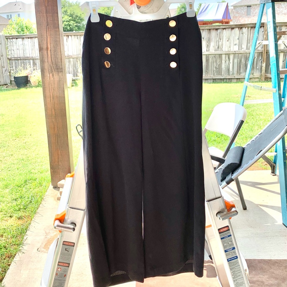 Loft black wide leg pants